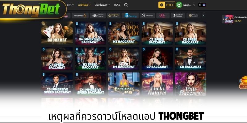 เหตุผลที่ควรดาวน์โหลดแอป Thongbet